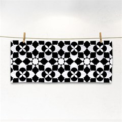 Mosaic Floral Repeat Pattern Hand Towel by Pakrebo