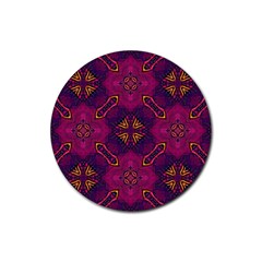 Backdrop Background Cloth Colorful Rubber Coaster (round)  by Pakrebo