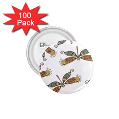 Pattern Dragonfly Background 1 75  Buttons (100 Pack)  by Pakrebo