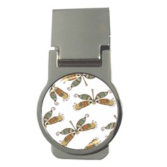 Pattern Dragonfly Background Money Clips (round) 