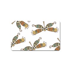 Pattern Dragonfly Background Magnet (name Card)