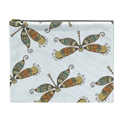 Pattern Dragonfly Background Cosmetic Bag (xl) by Pakrebo