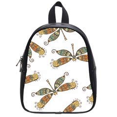 Pattern Dragonfly Background School Bag (small) by Pakrebo