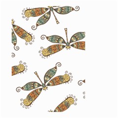 Pattern Dragonfly Background Small Garden Flag (two Sides) by Pakrebo