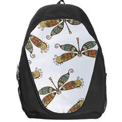 Pattern Dragonfly Background Backpack Bag by Pakrebo