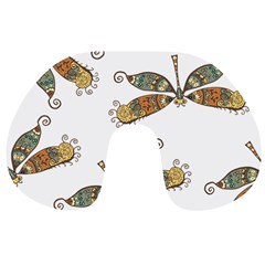 Pattern Dragonfly Background Travel Neck Pillows by Pakrebo