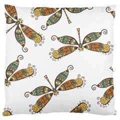 Pattern Dragonfly Background Standard Flano Cushion Case (two Sides) by Pakrebo