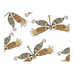 Pattern Dragonfly Background Double Sided Flano Blanket (mini)  by Pakrebo