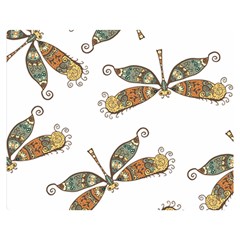 Pattern Dragonfly Background Double Sided Flano Blanket (medium)  by Pakrebo