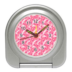 Phlox Spring April May Pink Travel Alarm Clock by Pakrebo