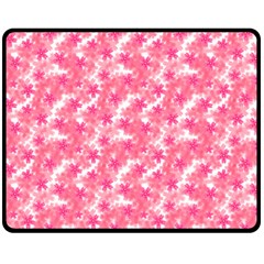 Phlox Spring April May Pink Double Sided Fleece Blanket (medium)  by Pakrebo