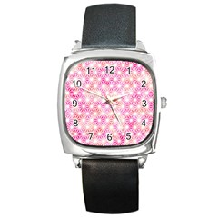 Traditional Patterns Hemp Pattern Square Metal Watch by Pakrebo