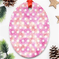 Traditional Patterns Hemp Pattern Oval Ornament (two Sides) by Pakrebo