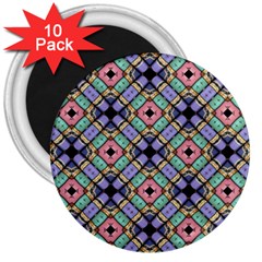 Pattern Wallpaper Background 3  Magnets (10 Pack)  by Pakrebo