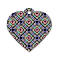 Pattern Wallpaper Background Dog Tag Heart (one Side) by Pakrebo