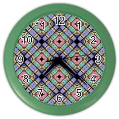 Pattern Wallpaper Background Color Wall Clock by Pakrebo