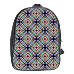 Pattern Wallpaper Background School Bag (Large) Front