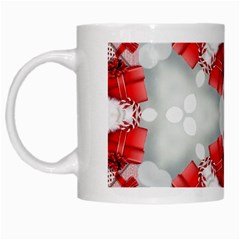 Christmas Background Tile Gifts White Mugs