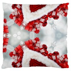 Christmas Background Tile Gifts Large Cushion Case (two Sides) by Pakrebo