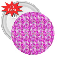 Maple Leaf Plant Seamless Pattern Pink 3  Buttons (10 Pack)  by Pakrebo