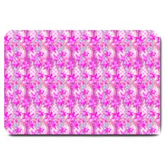 Maple Leaf Plant Seamless Pattern Pink Large Doormat  by Pakrebo