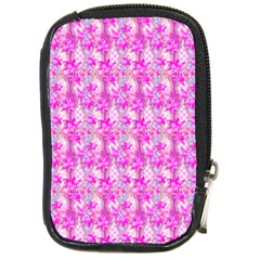 Maple Leaf Plant Seamless Pattern Pink Compact Camera Leather Case by Pakrebo