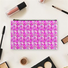 Maple Leaf Plant Seamless Pattern Pink Cosmetic Bag (medium) by Pakrebo