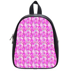 Maple Leaf Plant Seamless Pattern Pink School Bag (small) by Pakrebo