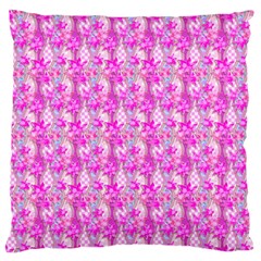 Maple Leaf Plant Seamless Pattern Pink Large Flano Cushion Case (one Side) by Pakrebo