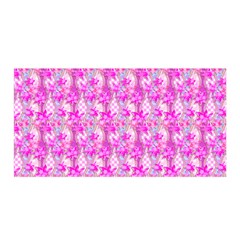 Maple Leaf Plant Seamless Pattern Pink Satin Wrap by Pakrebo