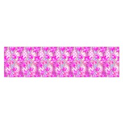 Maple Leaf Plant Seamless Pattern Pink Satin Scarf (oblong) by Pakrebo