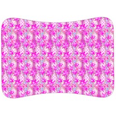 Maple Leaf Plant Seamless Pattern Pink Velour Seat Head Rest Cushion by Pakrebo