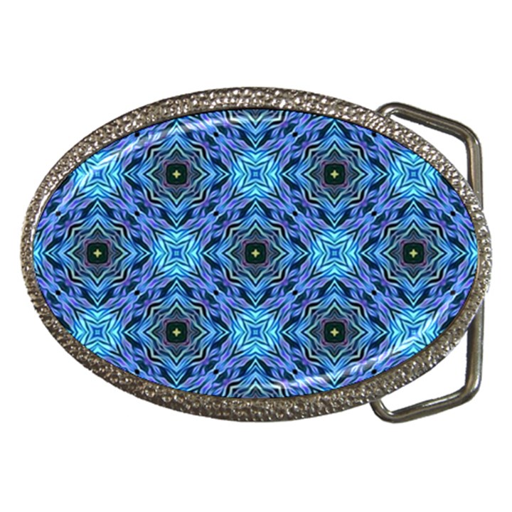 Blue Tile Wallpaper Texture Belt Buckles