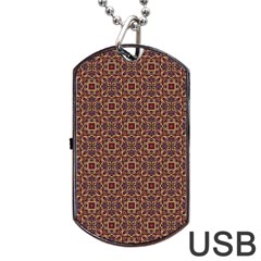 Pattern Decoration Art Ornate Dog Tag Usb Flash (one Side) by Pakrebo