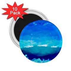 Blue Sky Artwork Drawing Painting 2 25  Magnets (10 Pack)  by Pakrebo