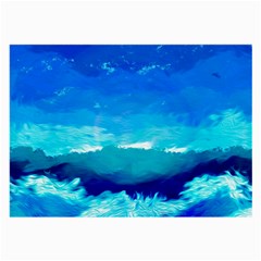 Blue Sky Artwork Drawing Painting Large Glasses Cloth by Pakrebo