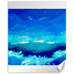 Blue Sky Artwork Drawing Painting Canvas 11  X 14  by Pakrebo