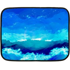 Blue Sky Artwork Drawing Painting Double Sided Fleece Blanket (mini)  by Pakrebo