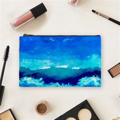 Blue Sky Artwork Drawing Painting Cosmetic Bag (medium) by Pakrebo