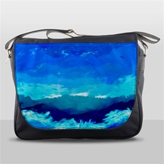 Blue Sky Artwork Drawing Painting Messenger Bag by Pakrebo