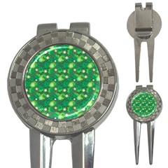 4 Leaf Clover Star Glitter Seamless 3-in-1 Golf Divots by Pakrebo