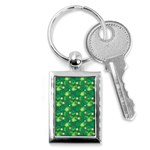 4 Leaf Clover Star Glitter Seamless Key Chains (Rectangle)  Front