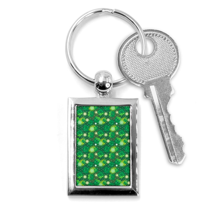 4 Leaf Clover Star Glitter Seamless Key Chains (Rectangle) 