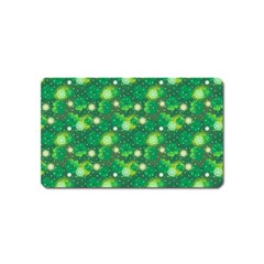 4 Leaf Clover Star Glitter Seamless Magnet (name Card) by Pakrebo