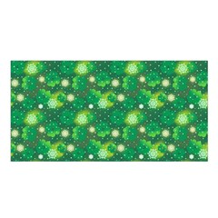 4 Leaf Clover Star Glitter Seamless Satin Shawl by Pakrebo