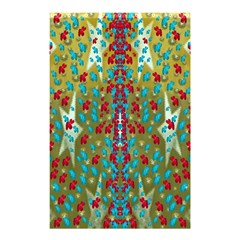 Raining Paradise Flowers In The Moon Light Night Shower Curtain 48  X 72  (small)  by pepitasart