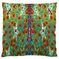 Raining Paradise Flowers In The Moon Light Night Large Cushion Case (one Side) by pepitasart