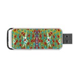 Raining Paradise Flowers In The Moon Light Night Portable USB Flash (One Side) Front