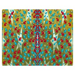 Raining Paradise Flowers In The Moon Light Night Double Sided Flano Blanket (medium)  by pepitasart