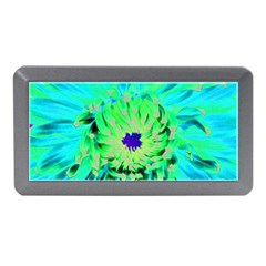 Aqua Cactus Dahlia Memory Card Reader (mini) by myrubiogarden